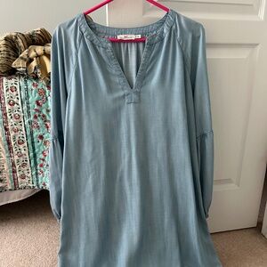 Vineyard Vines Chambray Tunic Blue Dress Medium